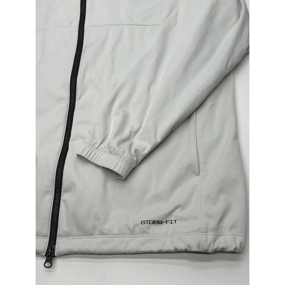Nike Storm-FIT Mens Full Zip Light Grey Windbreaker Jacket Large L